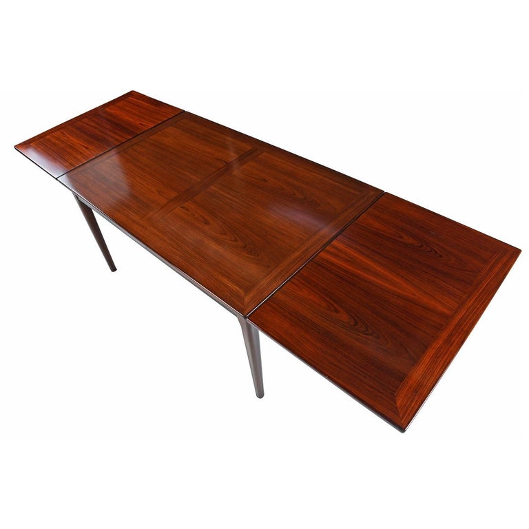 Skovby Danish Rosewood Extendable Draw Leaf Dining Table Circa Gorgeous Scandinavian Modern Rosewood Extendable Draw Leaf Dining Table Made By Skovby Of Denmark