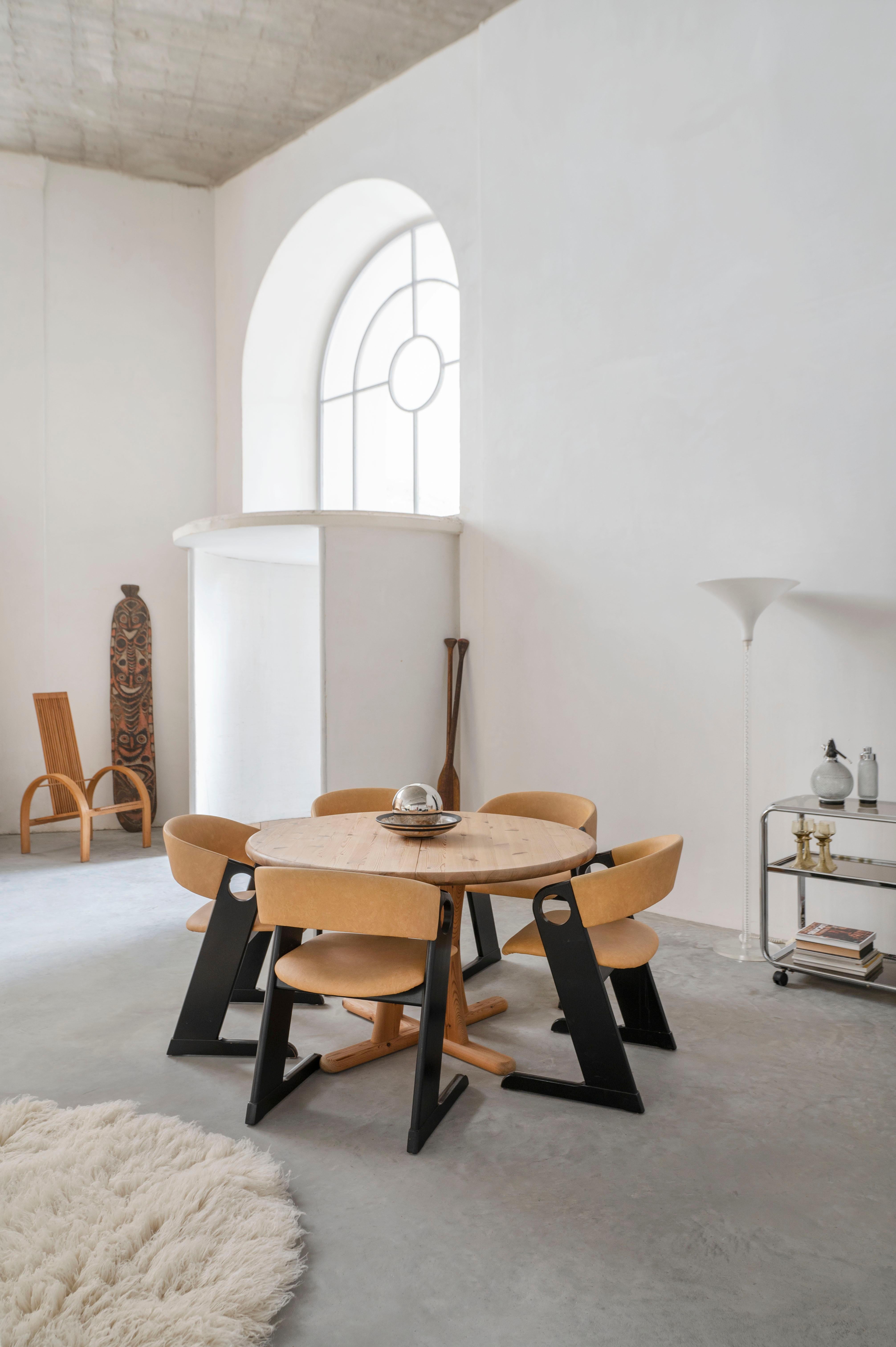 Wood Skovby Møbelfabrik dining chairs (set of 5), 1980s For Sale