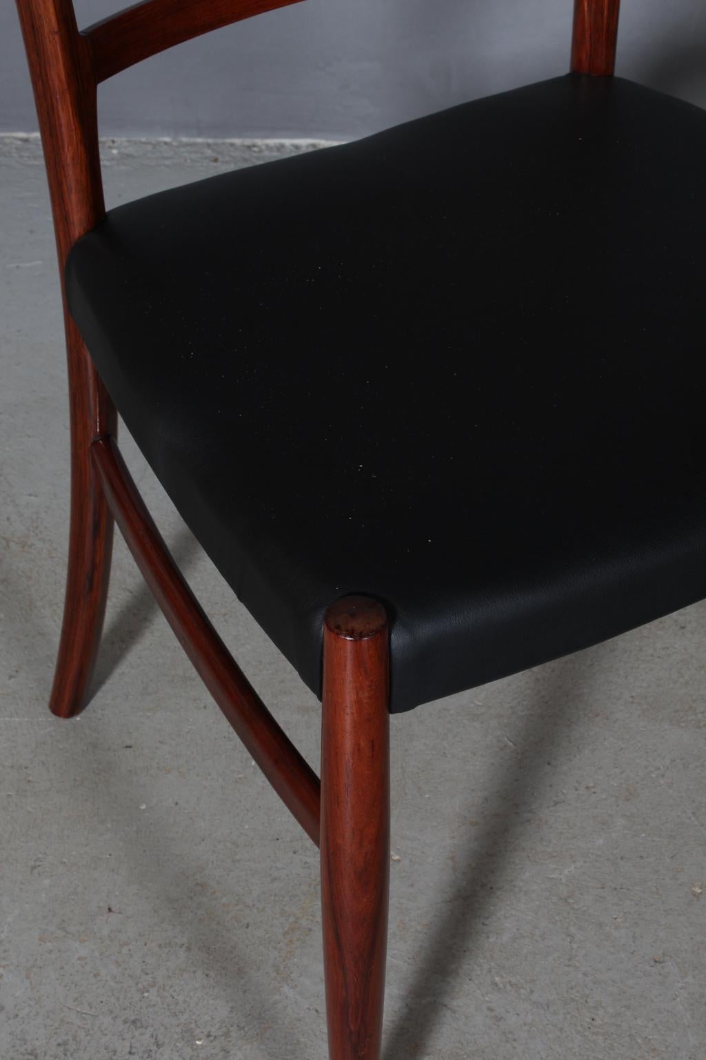 Leather Skovby Møbelfabrik Set of Dining Chairs