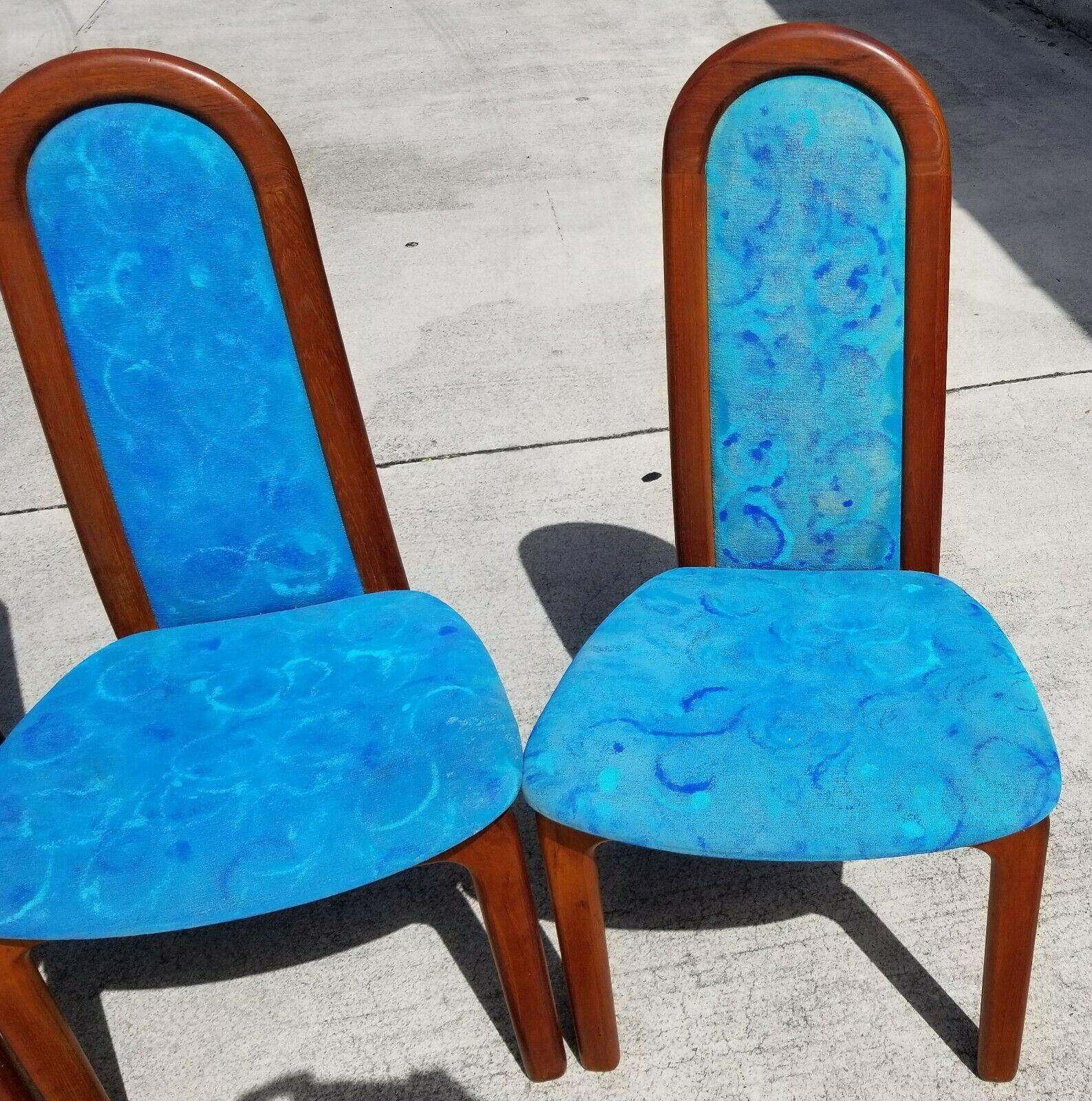 Skovby Møbelfabrik Solid Teak Dining Chairs  In Good Condition In Lake Worth, FL