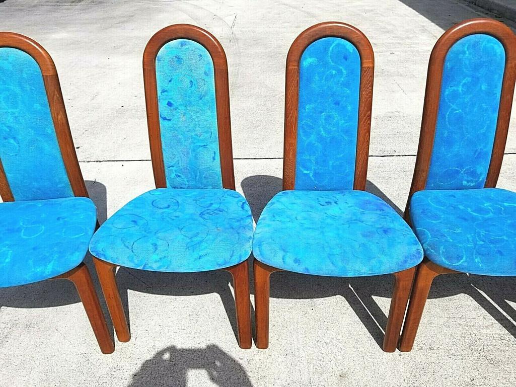 Skovby Møbelfabrik Solid Teak Dining Chairs Set of 5 In Good Condition For Sale In Lake Worth, FL