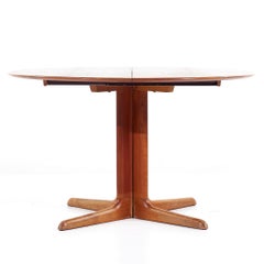 Skovby Mid Century Danish Teak Expanding Dining Table with 2 Leaves