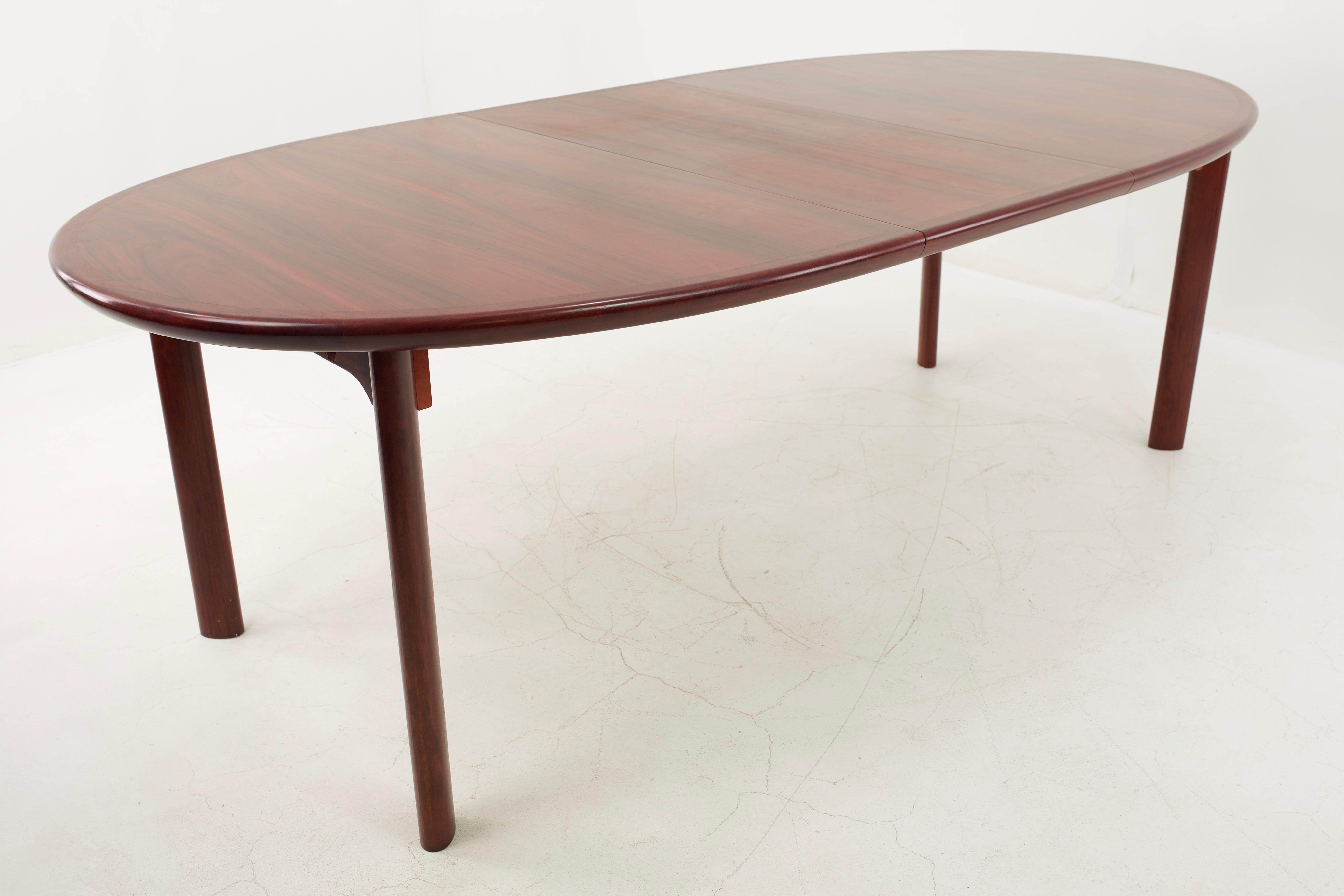 Skovby Mid Century Rosewood Dining Table with 3 Leaves 2