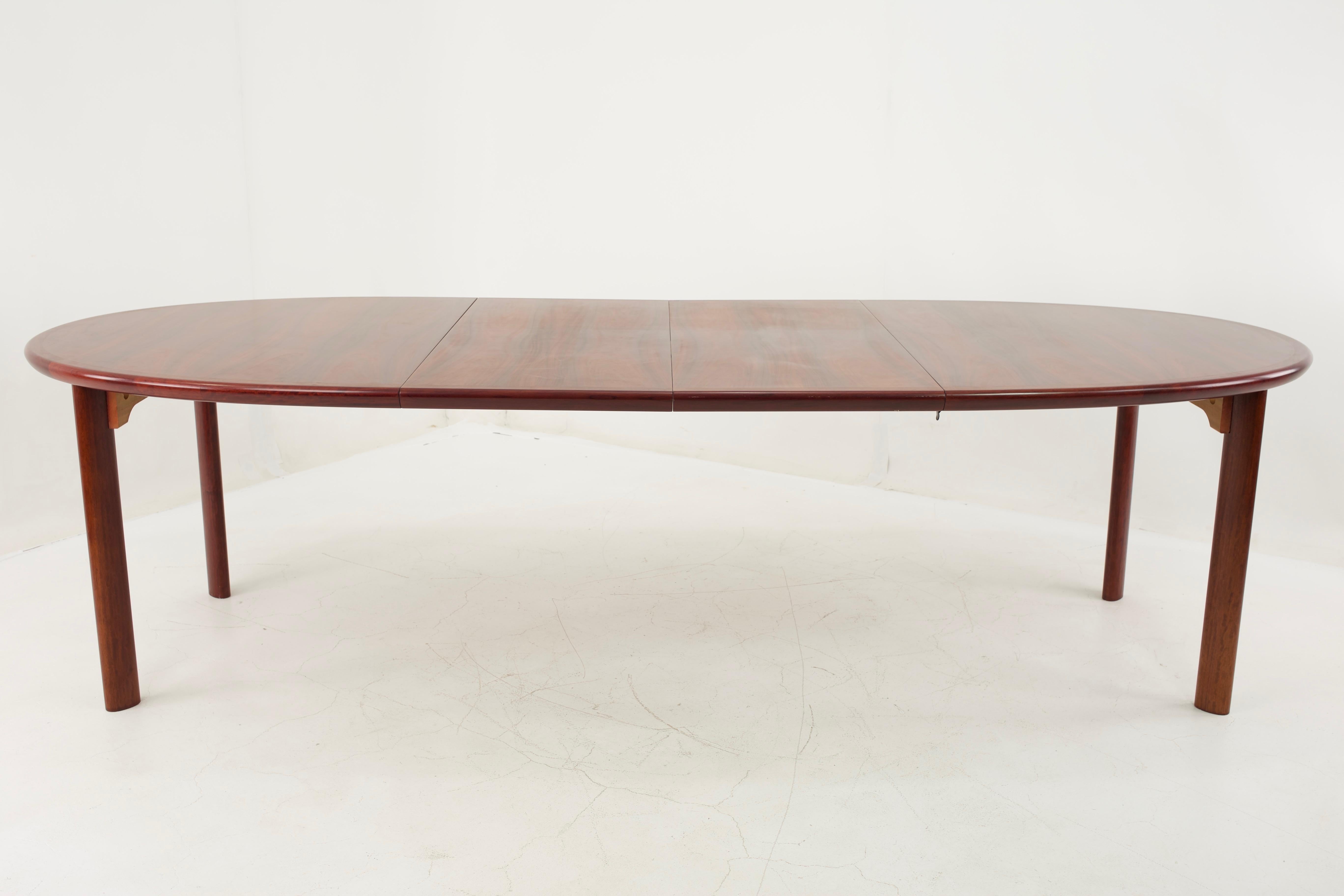 Skovby Mid Century Rosewood Dining Table with 3 Leaves 5
