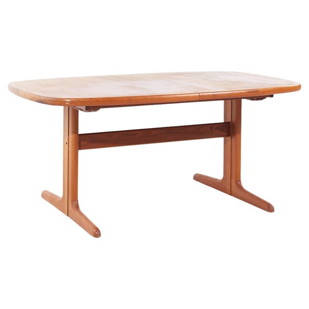 Skovby Mid Century Teak Hidden Leaf Dining Table with 2 Leaves