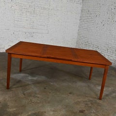 Skovby Mobelfabrik A/S Scandinavian Modern Teak Draw Leaf Extending Dining Table
