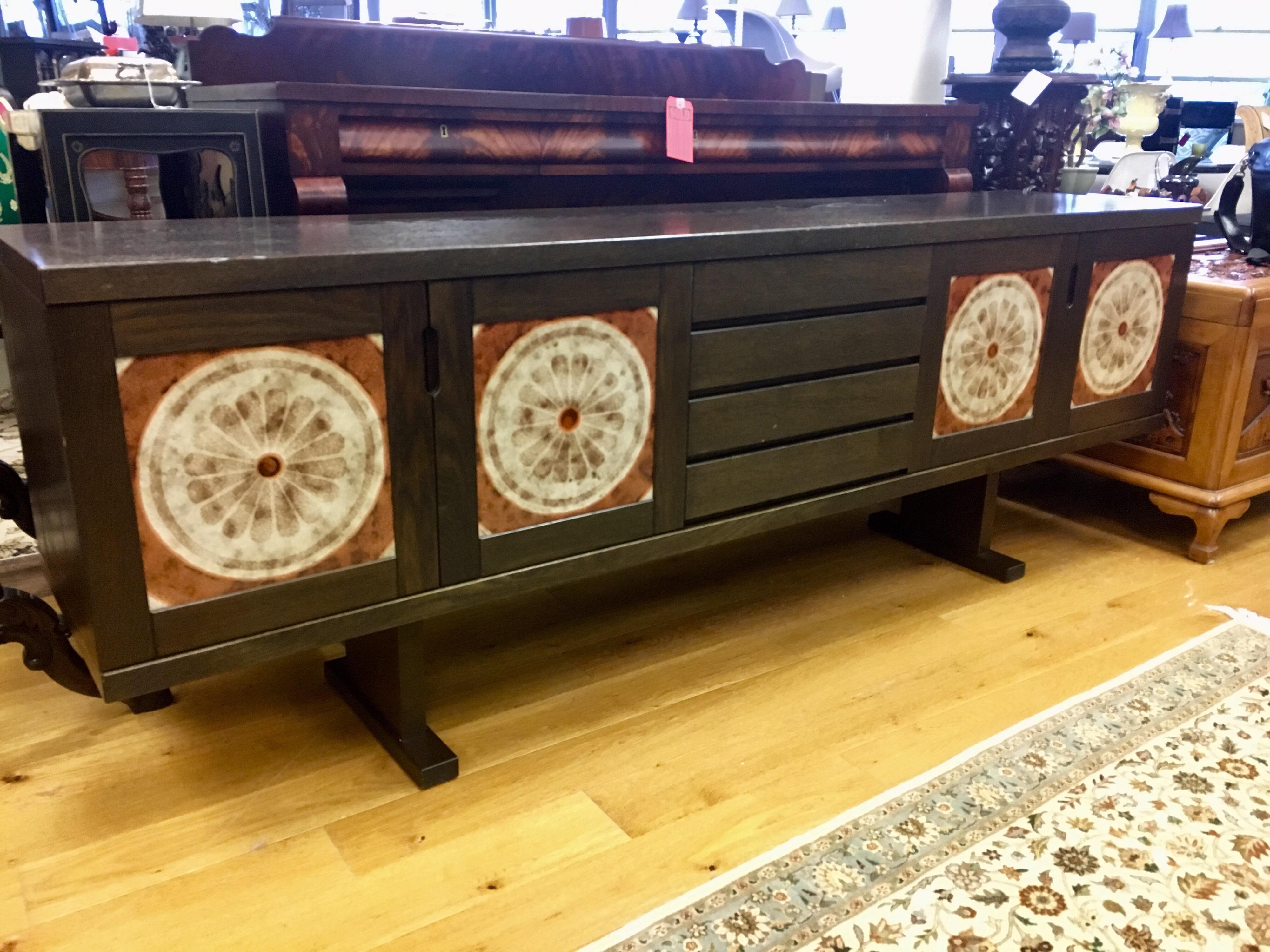 Gangso Mobler Poul H. Poulsen Designed Danish Modern Art Tile Credenza Buffet  5