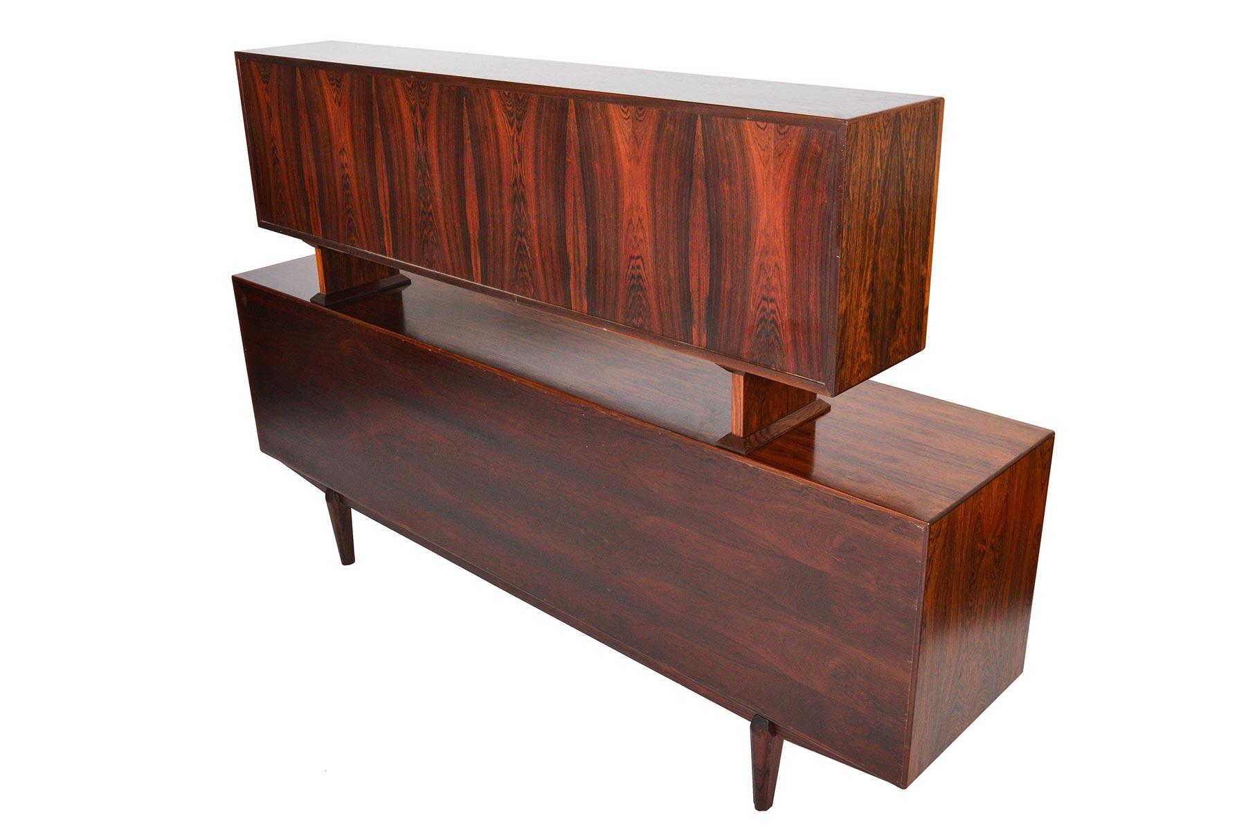 20th Century Skovby Model 65 Rosewood Credenza with Hutch