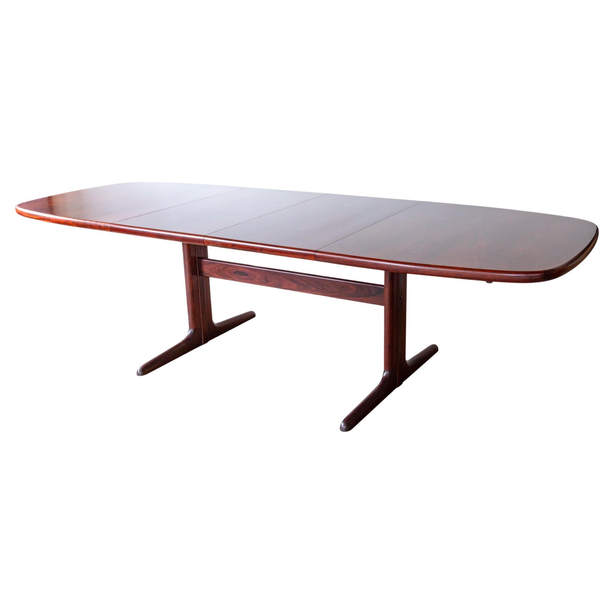 Skovby No 74 Rosewood Danish Dining Table Made in Denmark 1960s Mid Century For Sale
