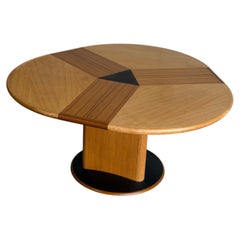 Skovby SM33 Danish Teak Round Dining Table Expandable Butterfly Extension