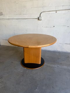 Skovby SM33 Danish Teak Round Dining Table Expandable Butterfly Extension MCM