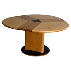 Skovby SM33 Danish Teak Round Dining Table Expandable Butterfly Extension MCM