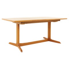 Skovby Style Mid Century Teak Hidden Butterfly Leaf Dining Table