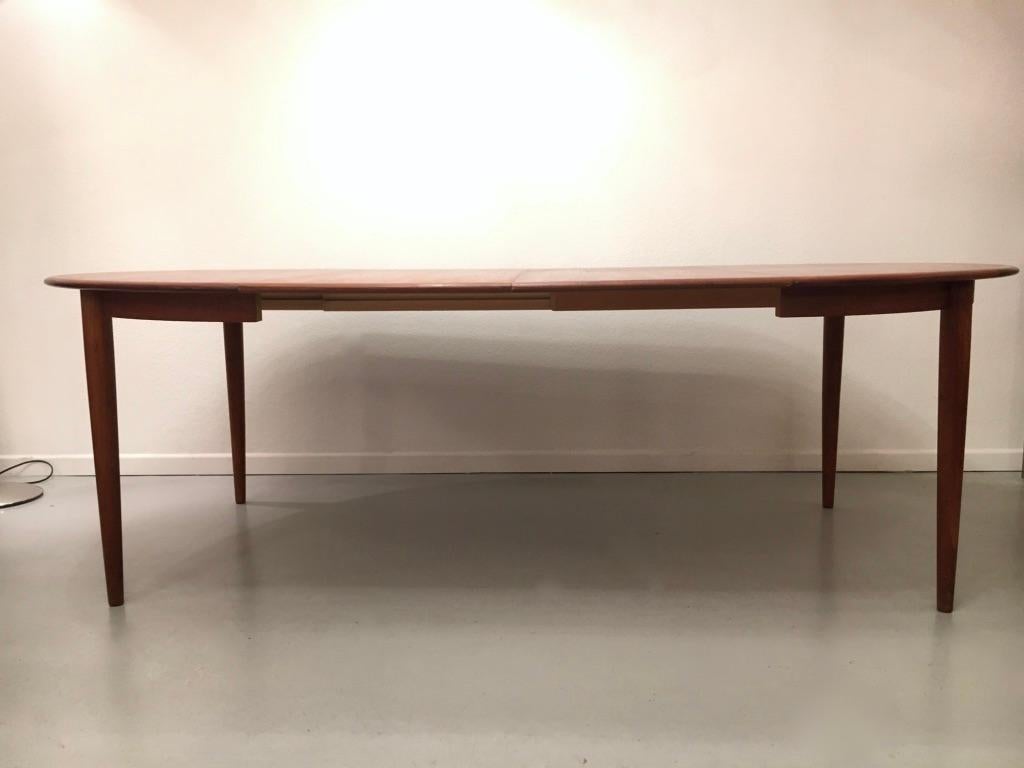 Danish Skovmand & Andersen Extendable Teak Dining Table, Denmark, circa 1960