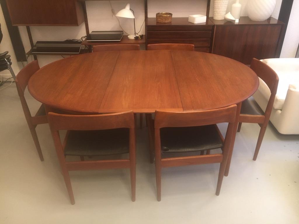 Mid-20th Century Skovmand & Andersen Extendable Teak Dining Table, Denmark, circa 1960