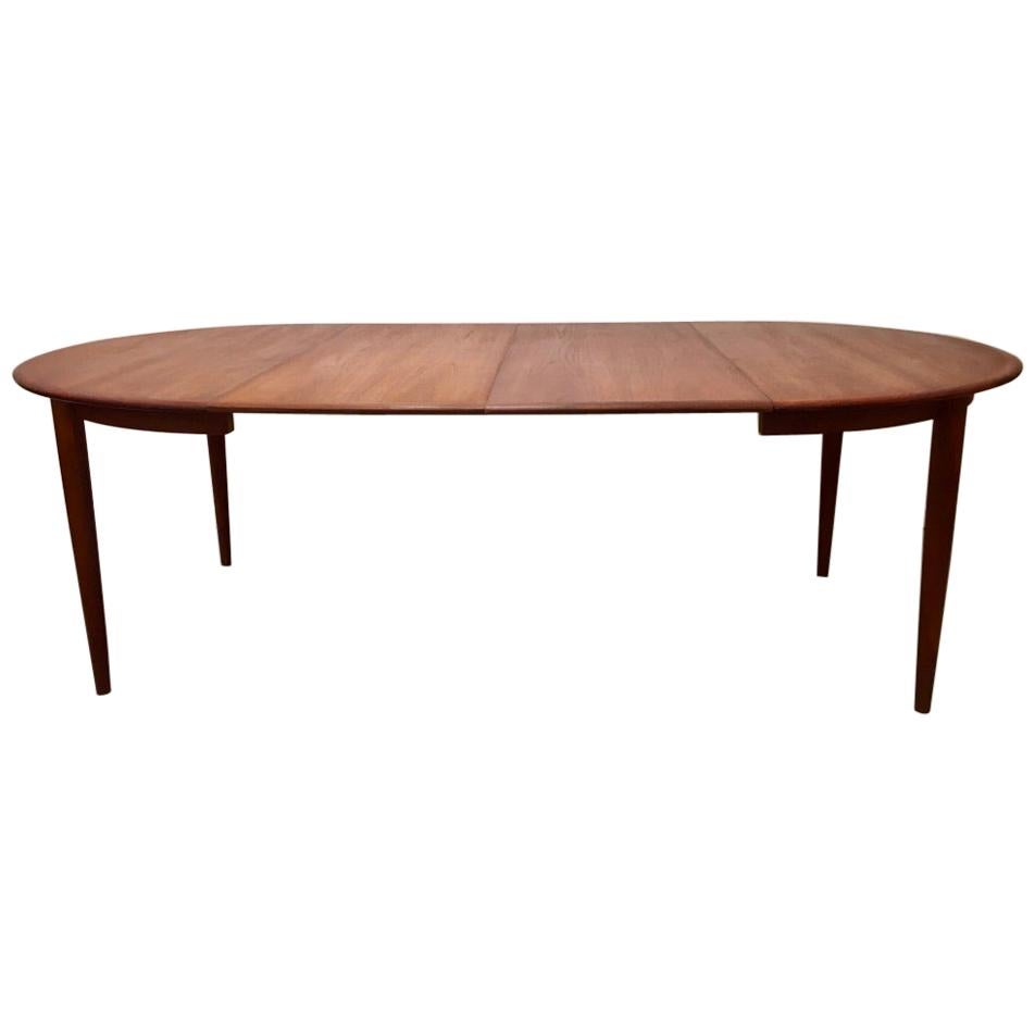 Skovmand & Andersen Extendable Teak Dining Table, Denmark, circa 1960