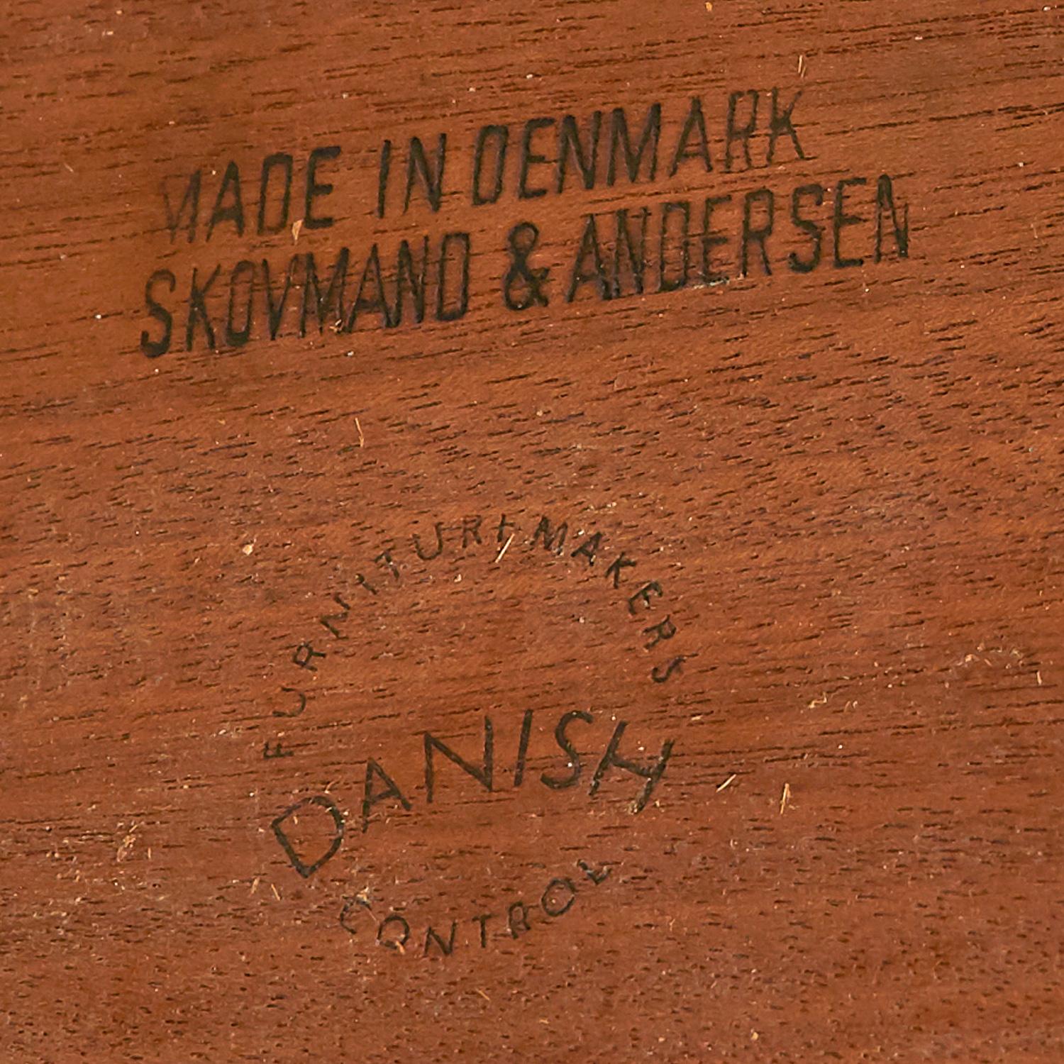 Skovmand Andersen Vintage Danish Teak Oval Dining Table with Extension Leaf 4