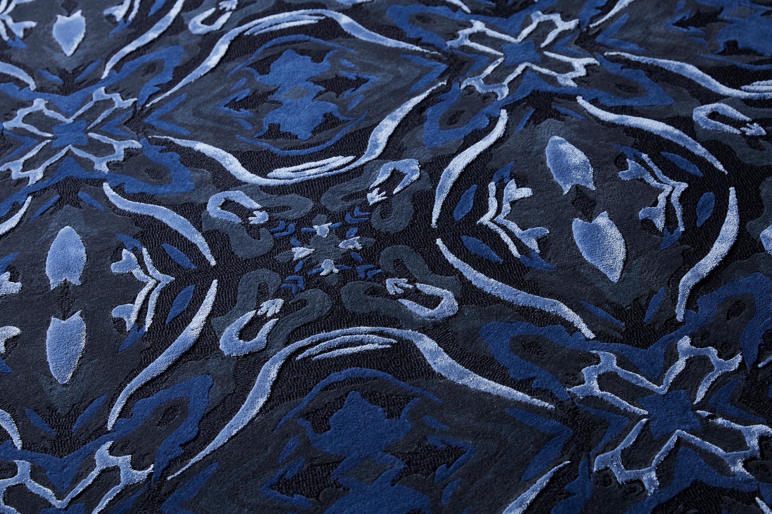 Other Skuld Blue Rug by Volver Studios For Sale