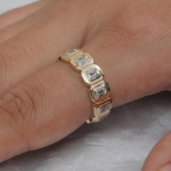 Anello con motivo a teschio in oro giallo massiccio 14k, con diamante bianco autentico H/Si