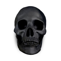 Skull Black Porcelain Sculpture