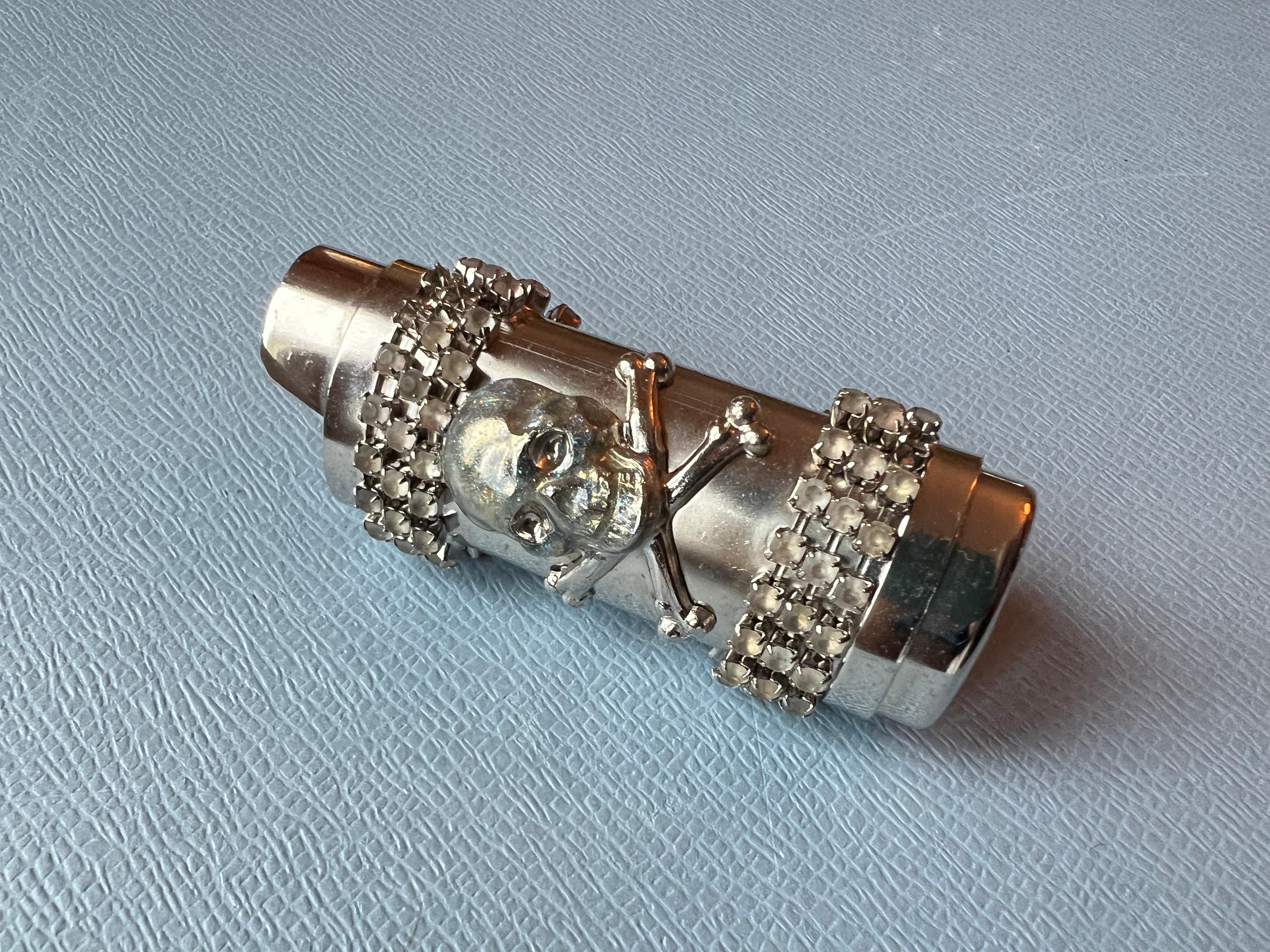 Bead Skull Bone Light Holder Palladium Enamel Crystals For Sale