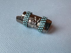 Light Holder Skull & Bones Ruthenium Vintage J Dauphin