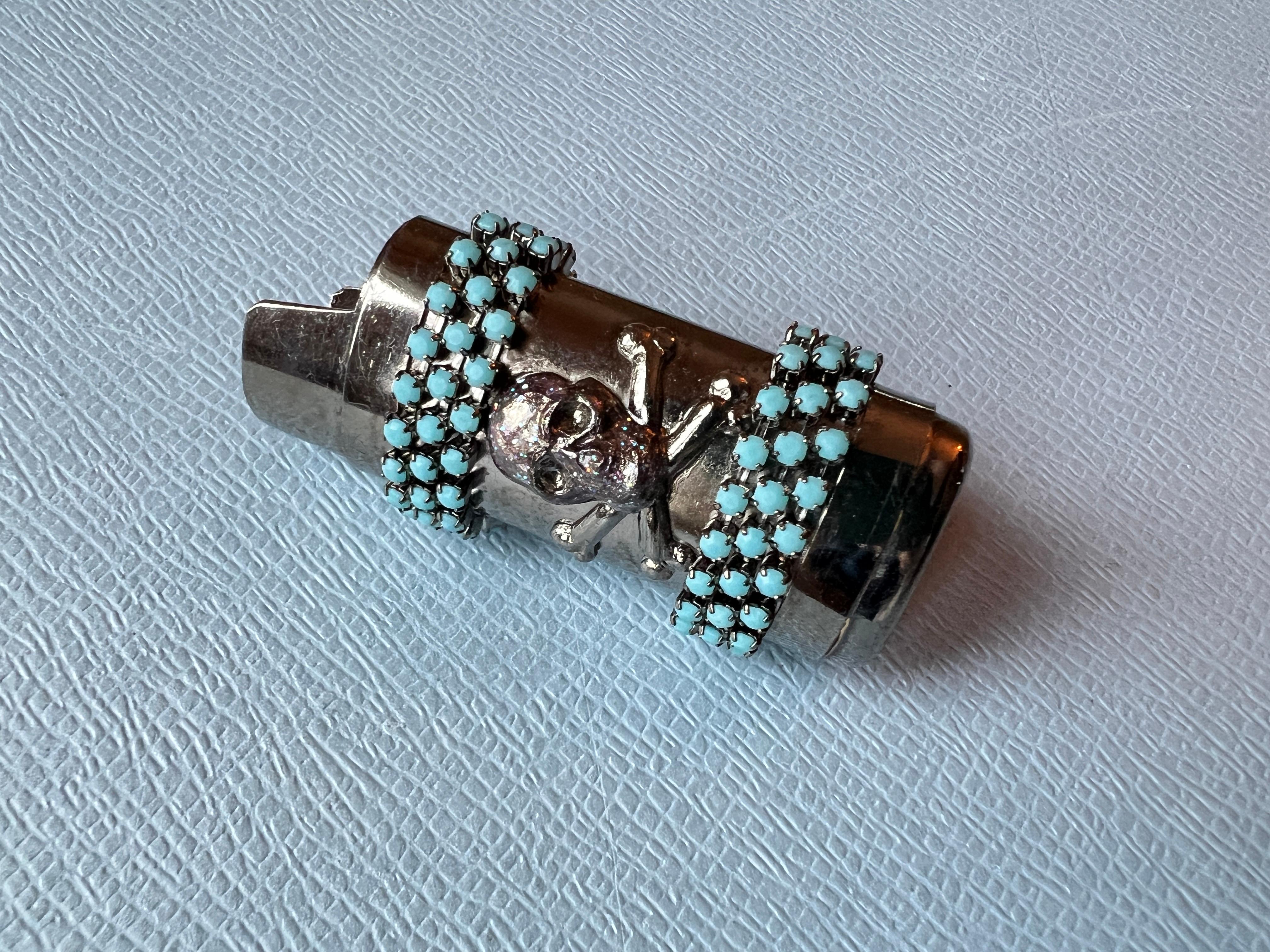 Modern Skull Bone Light Holder Ruthenium Vintage For Sale