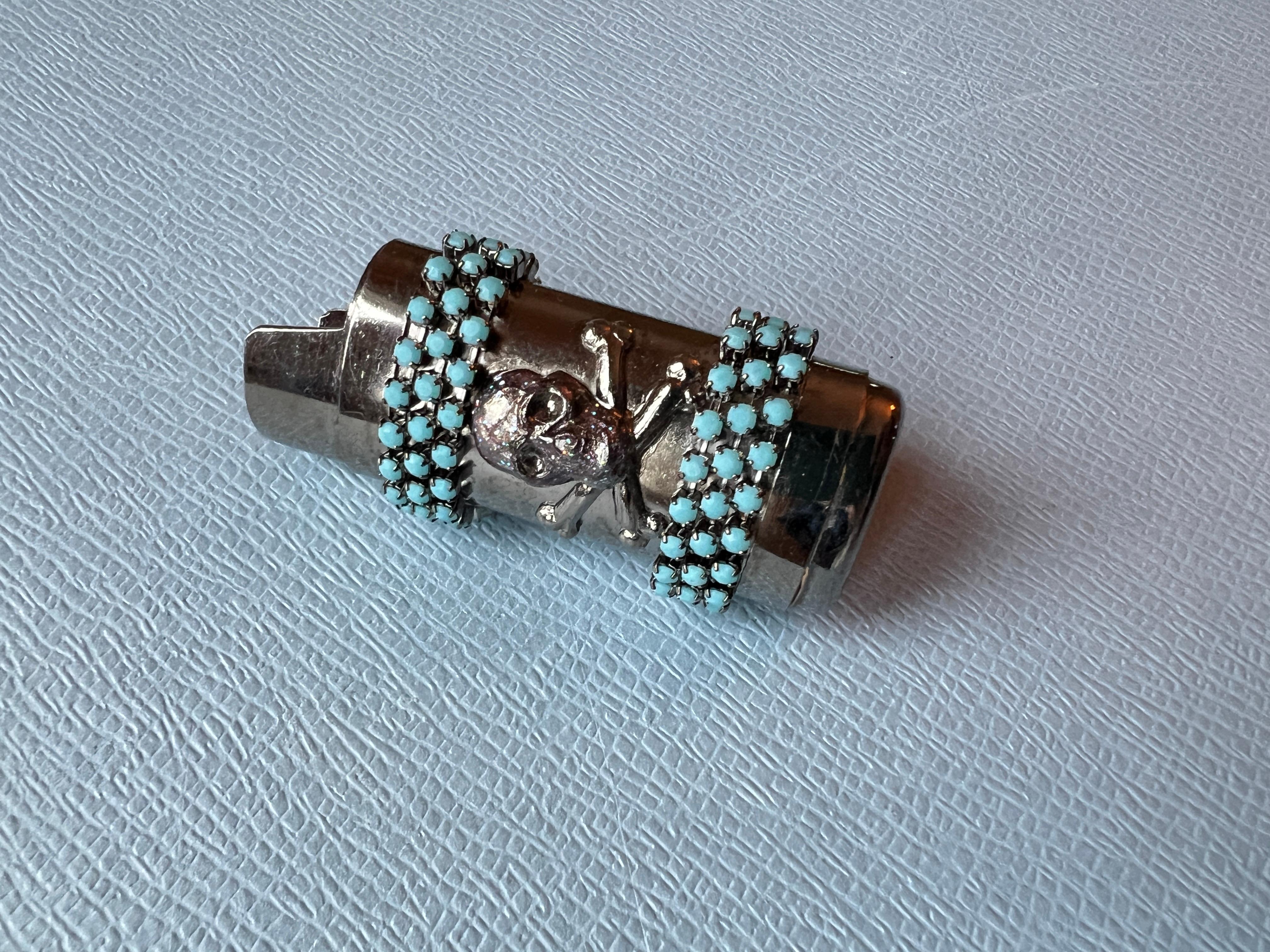 Bead Skull Bone Light Holder Ruthenium Vintage For Sale