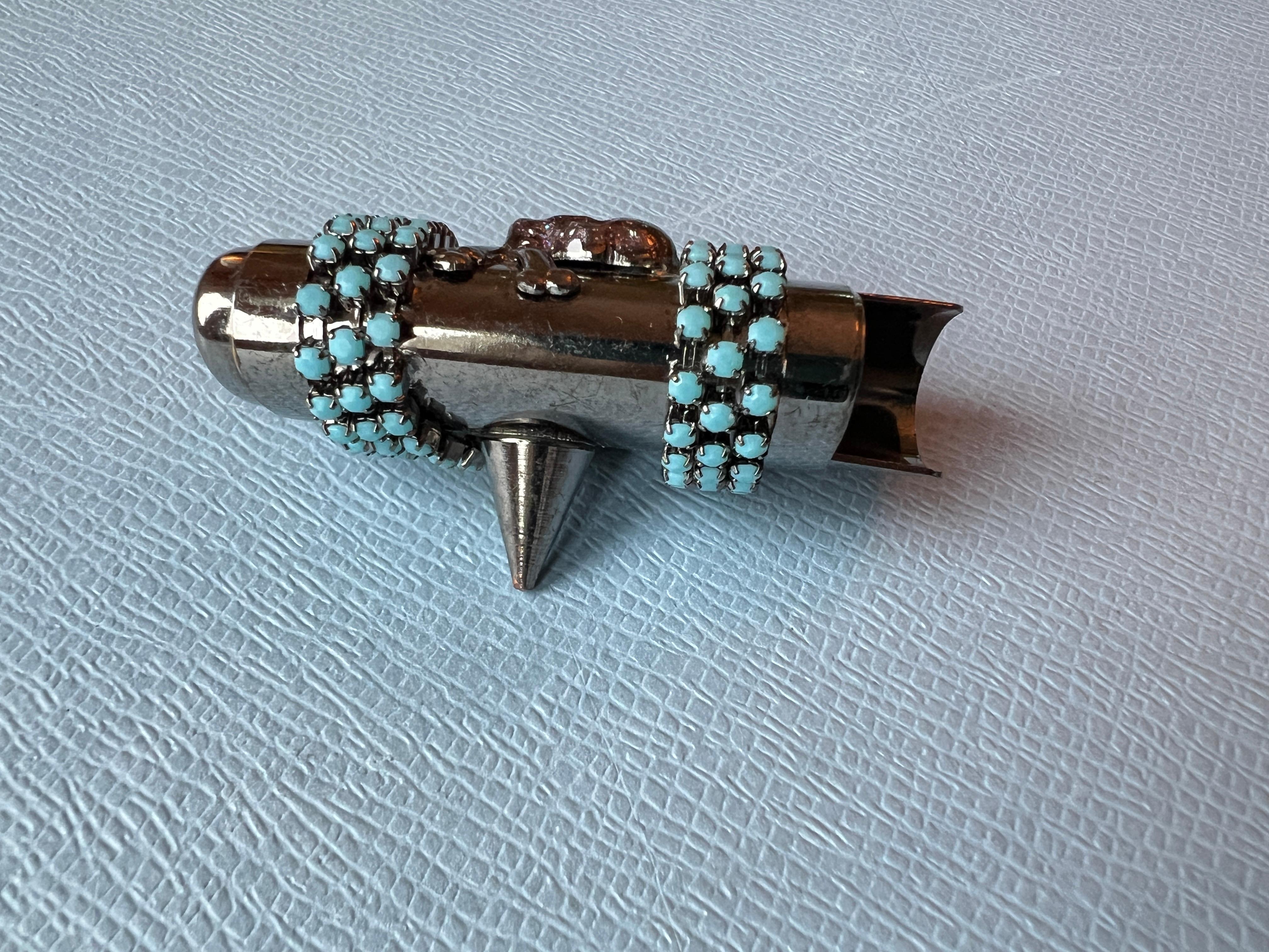 Skull Bone Light Holder Ruthenium Vintage For Sale 2