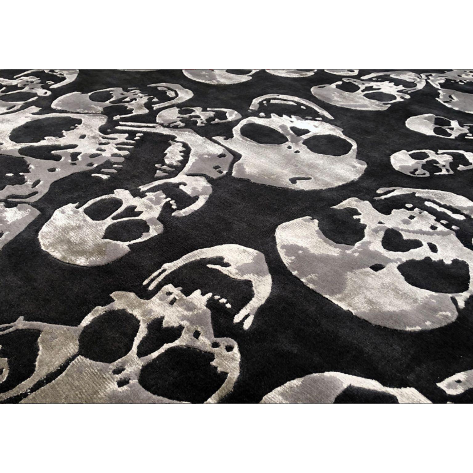 Italian Skull & Bones 200 Rug by Illulian For Sale