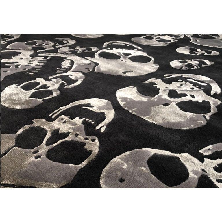 Post-Modern Skull & Bones 400 Rug by Illulian For Sale