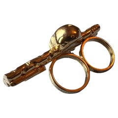 Skull & Bone Ring Double Finger Ring Vintage J Dauphin