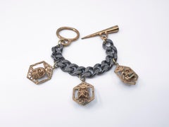 Skull Chain Bracelet Bronze Gunmetal, New York - J Dauphin