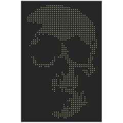 Skull Gun Bullets Panel in Black Plexiglass Exceptional Piece, 2018