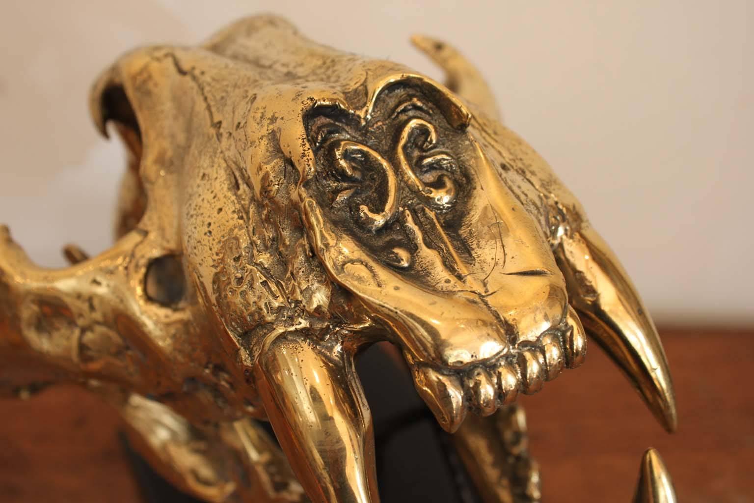 Bronze Skull Head Vanity in the Style of Pasqua For Sale