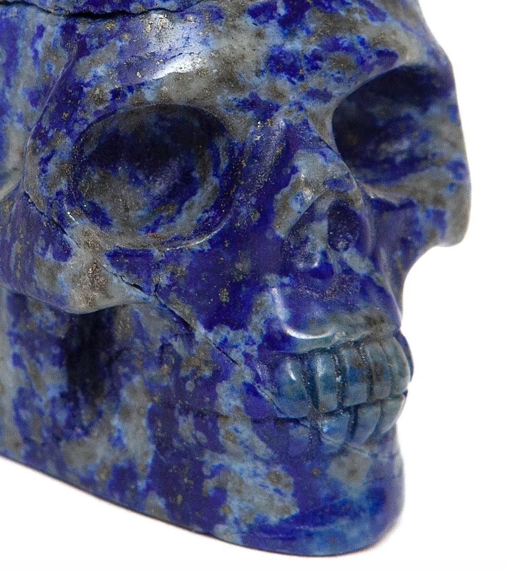 - Late 19th-early 20th century lapis lazulli skull
- Object of curiosity and wonder from a collector's cabinet of curiosities and wonder. Measures: 2