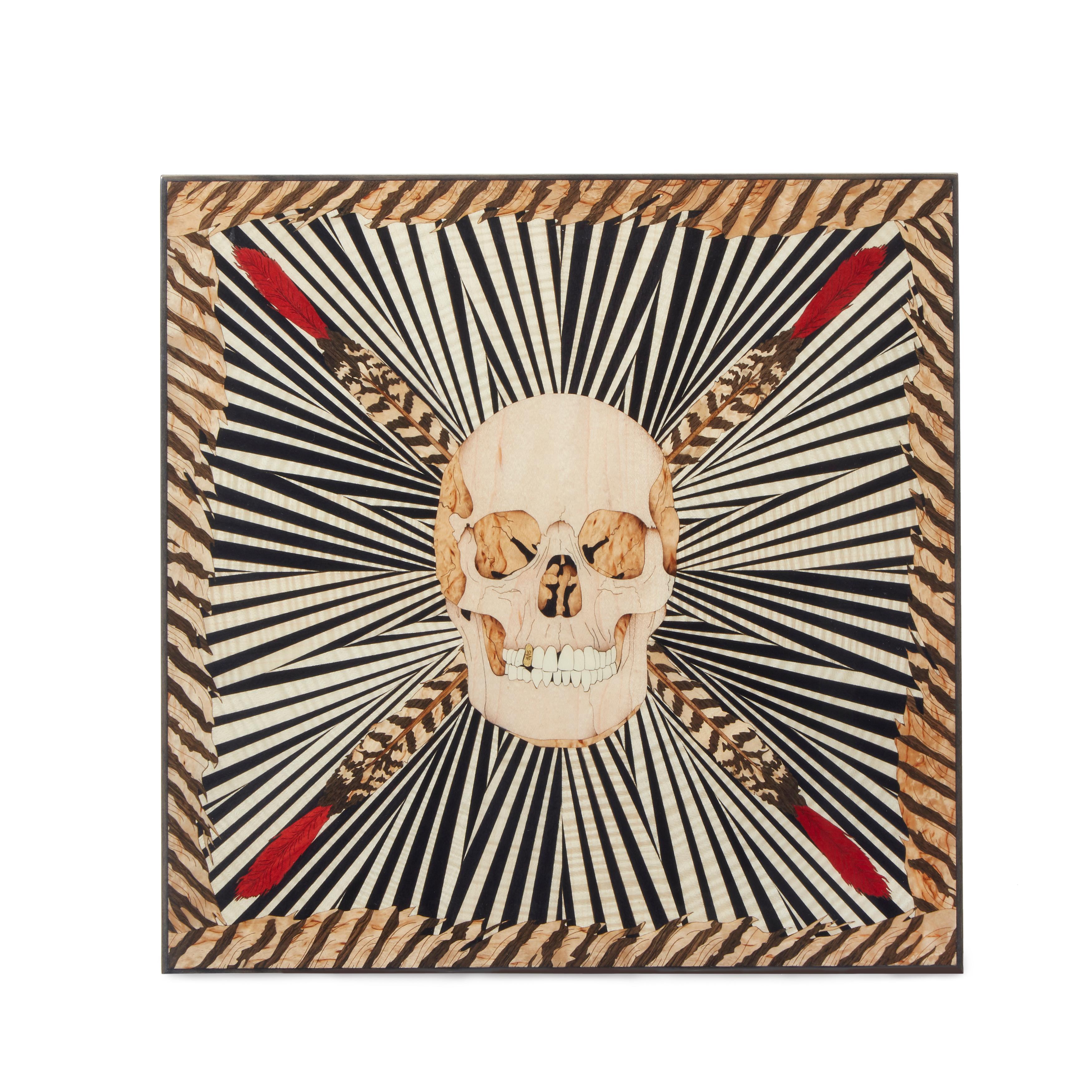 Skull Marquetry Poker Set by Alexandra Llewellyn Otro en venta
