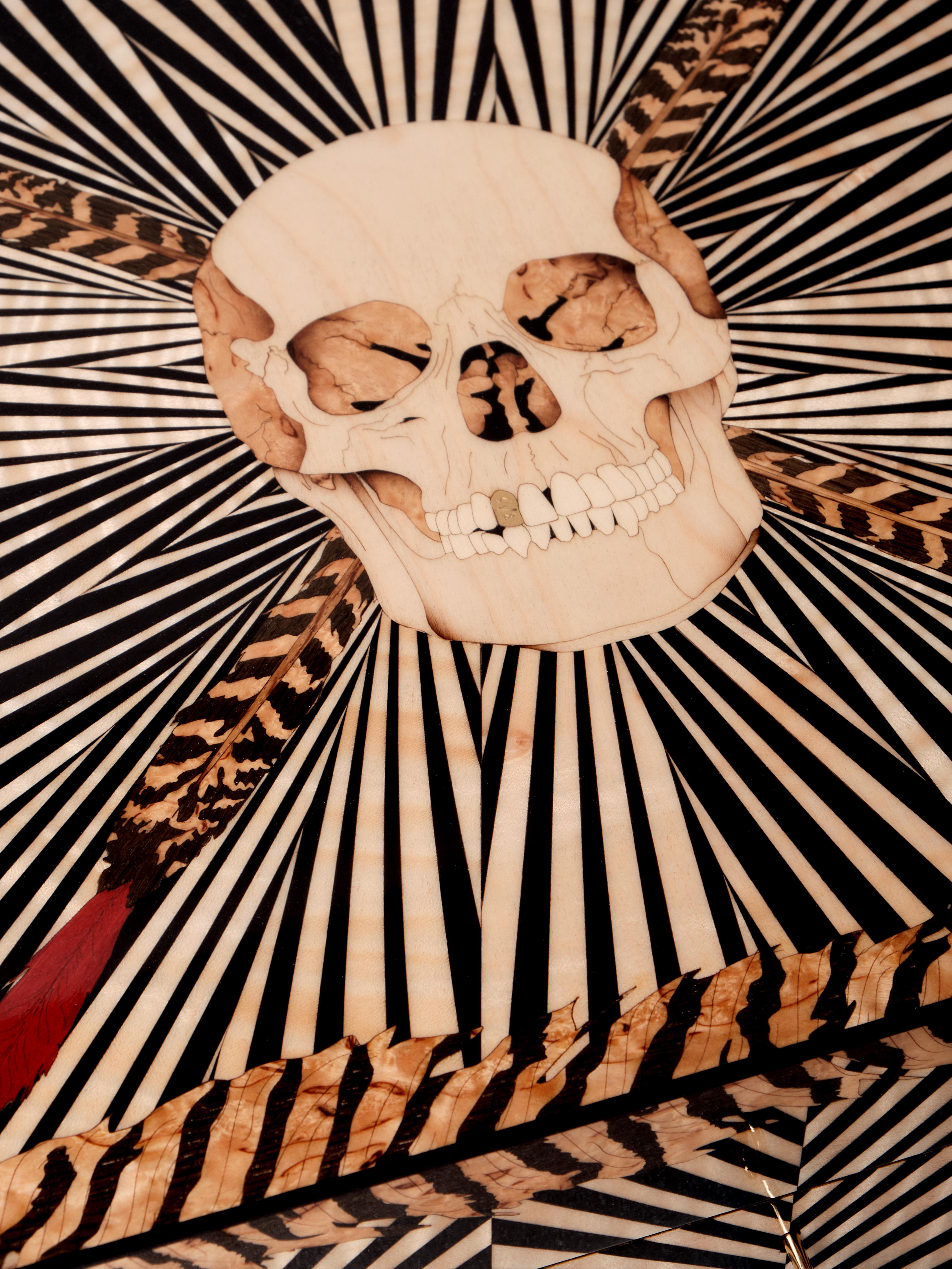 Skull Marquetry Poker Set by Alexandra Llewellyn en Nuevo estado para la venta en London, GB
