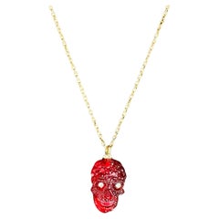 Skull pendant necklace.