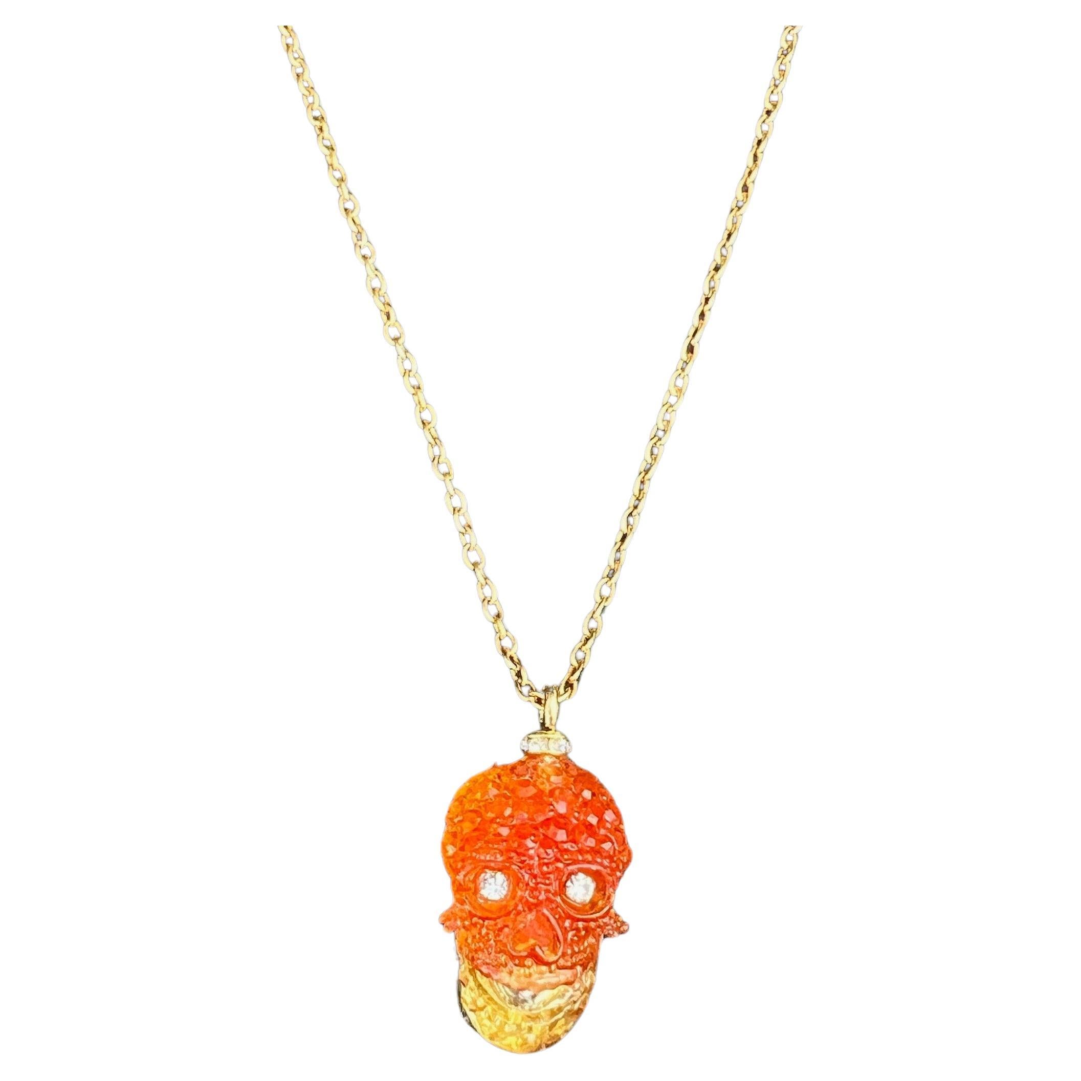 Skull pendant necklace.