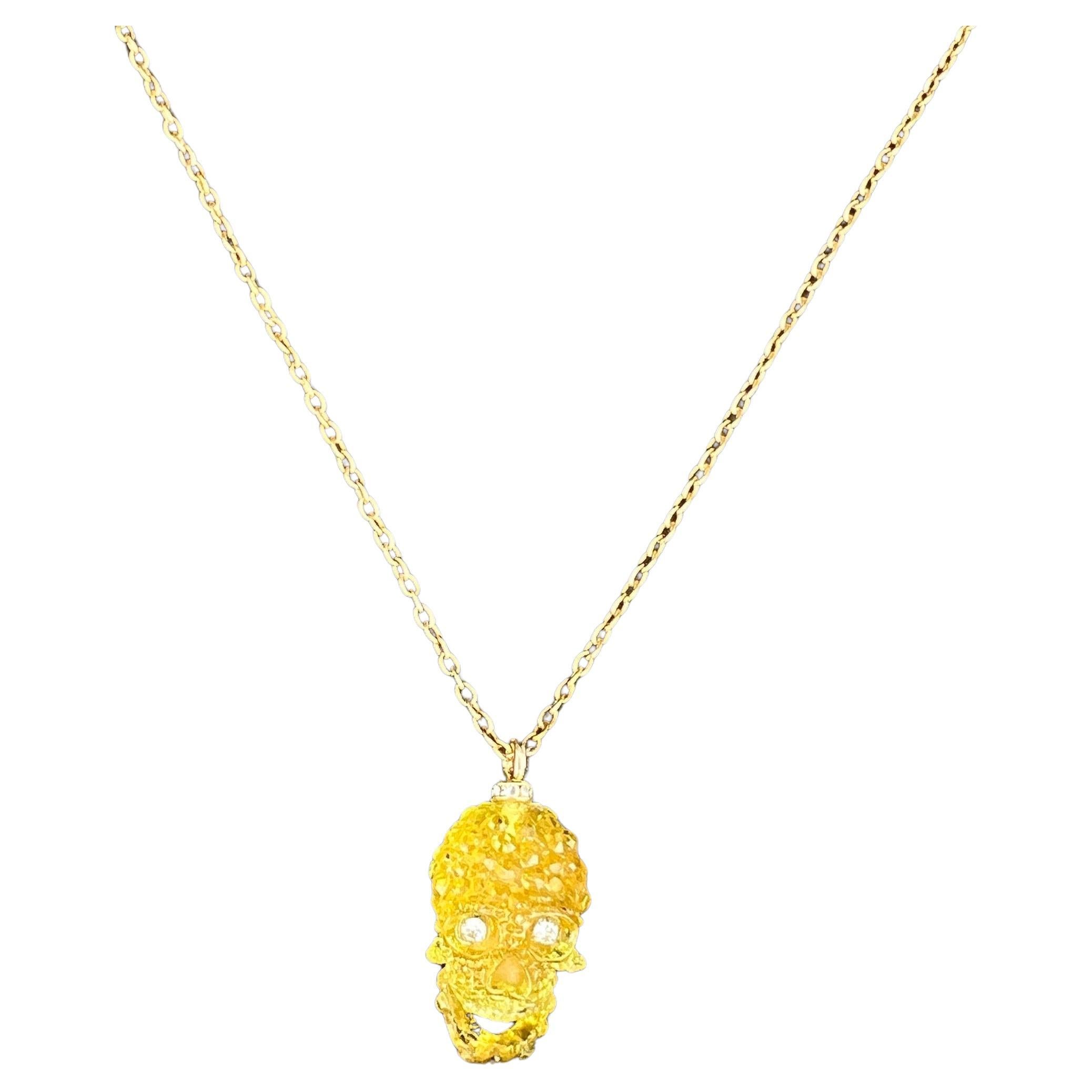 Skull pendant necklace.