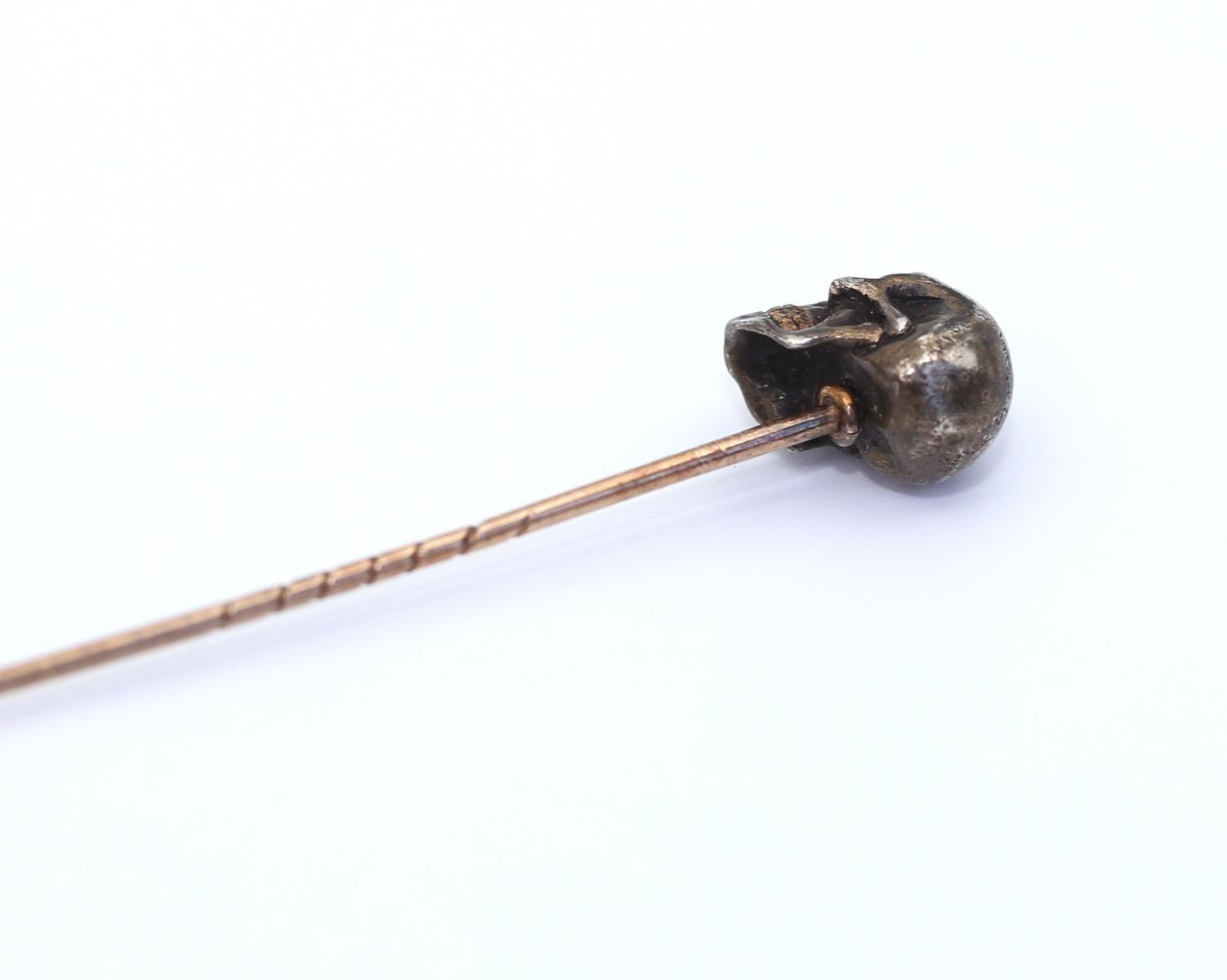 Women's or Men's Skull Pin, 1900 For Sale