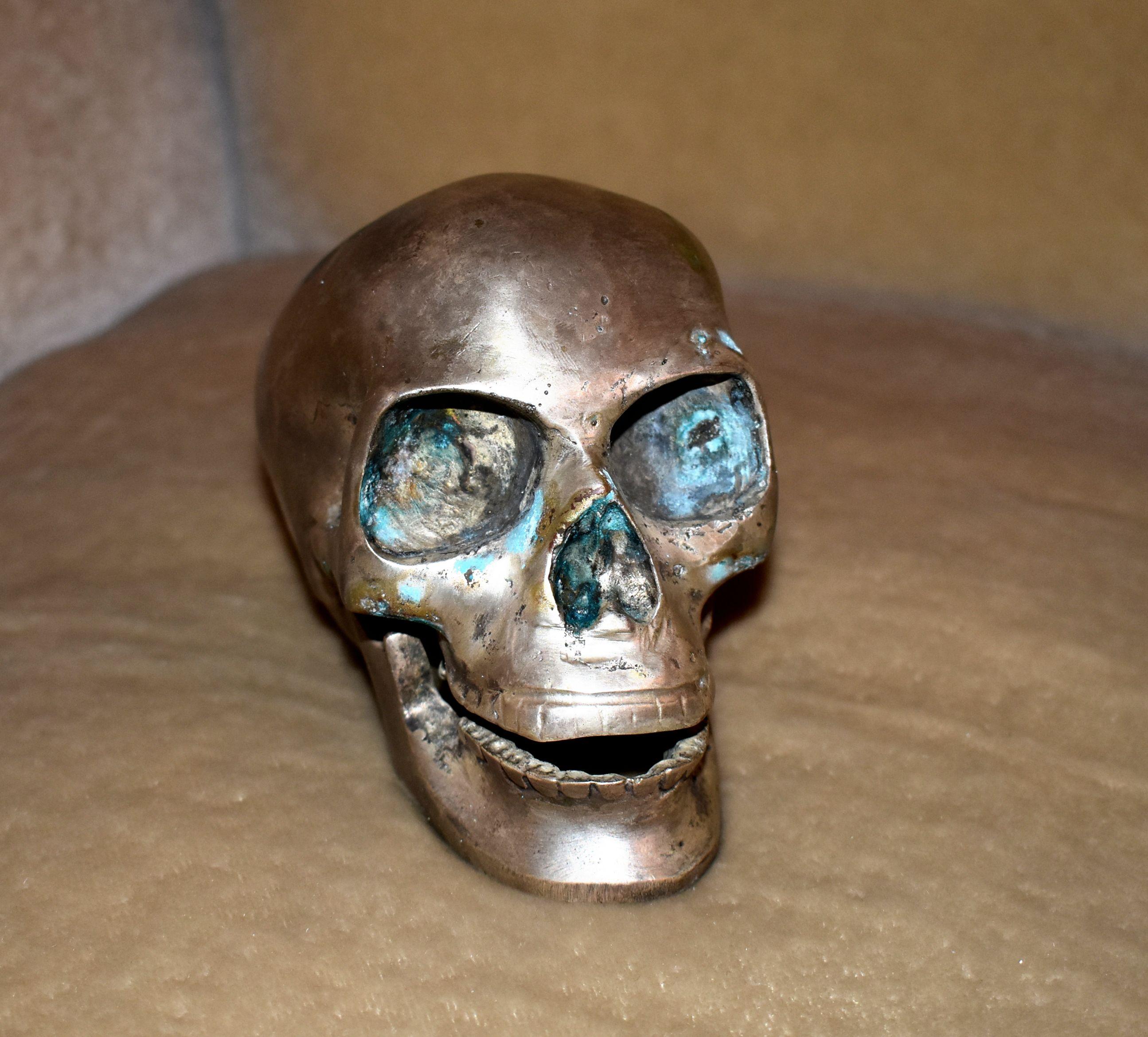 American Skull Sculpture For Sale