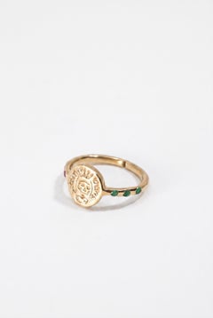 Skull Signet Ring Emerald Ruby Memento Mori Style J Dauphin
