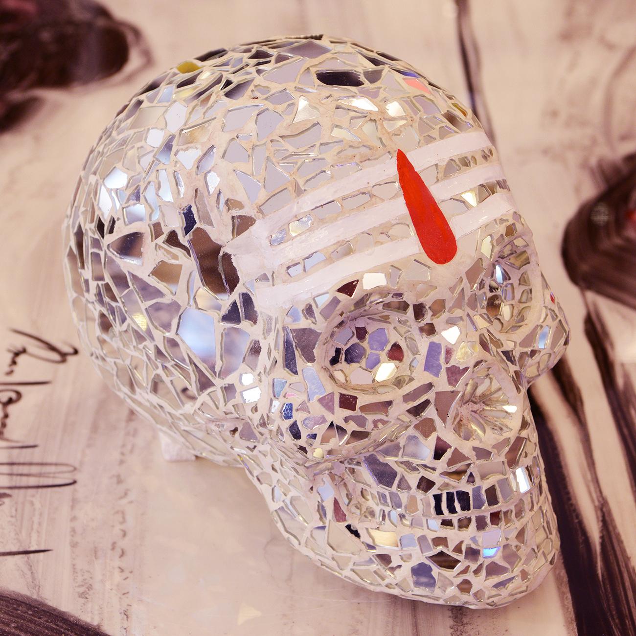 French Skull Vanity Sadhu B Sculpture For Sale