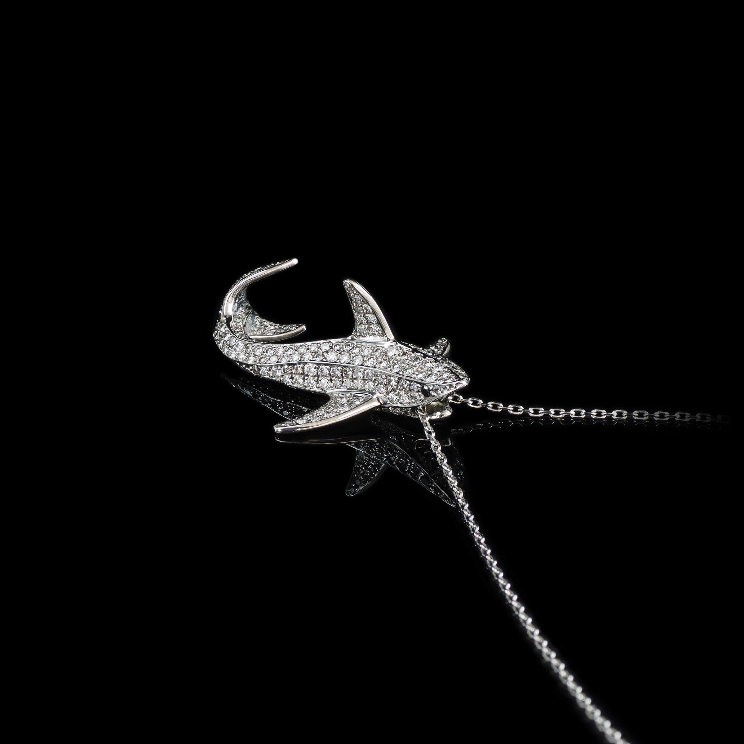 diamond shark necklace
