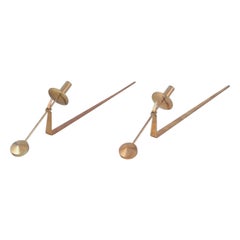 Skultuna, Sweden. Pair of wall-mounted candle sconces in brass. 1970/80s
