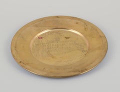 Skultuna, Sweden. Three Christmas cover plates in brass.