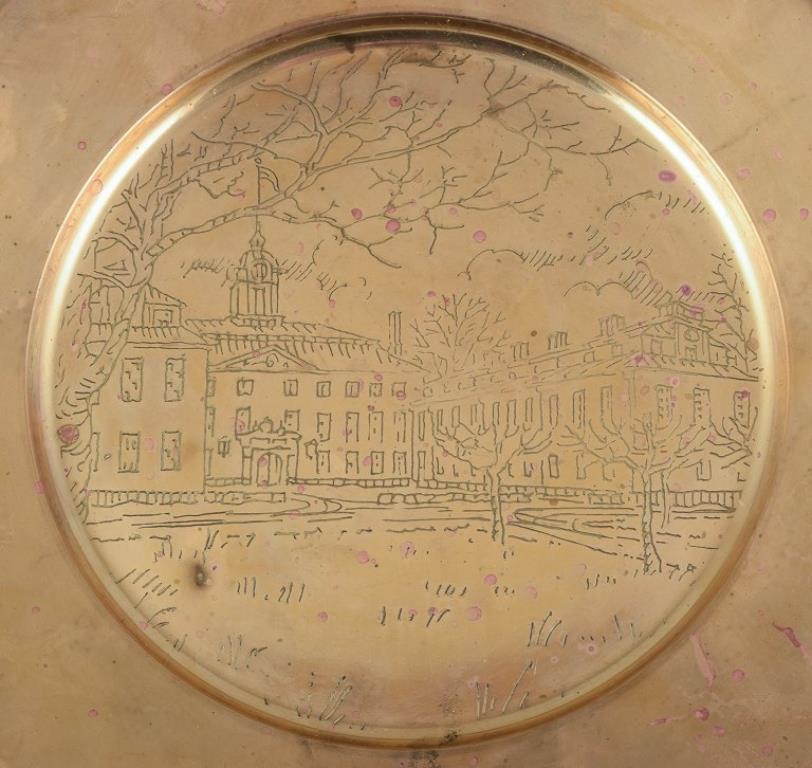 Skultuna, Sweden. Three Christmas cover plates in brass. In Excellent Condition For Sale In Copenhagen, DK