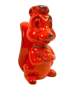 Skunk Orange Colored Ceramic Money Box, Piggy Bank, Vintage, 1970s